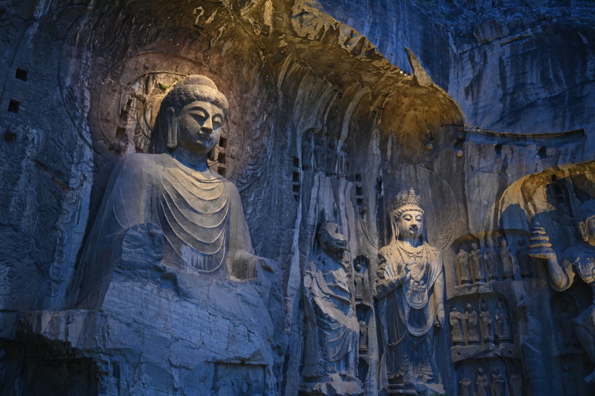 Historic Buddhist temple and stone pagodas in Gyeongju