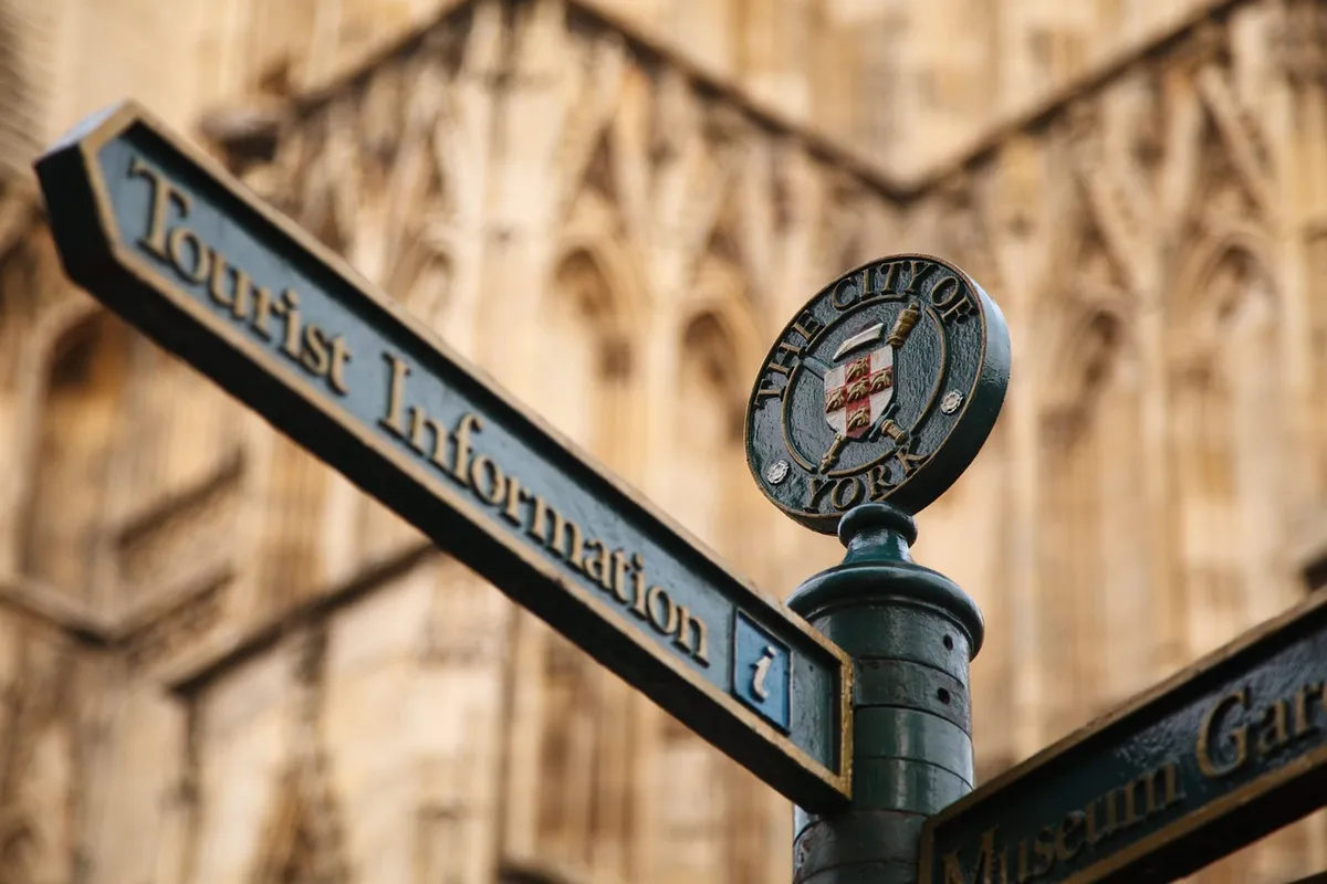 contact, direction, green, guide, help, info, information, post, sign, symbol, tourism, tourist, travel, york, minster, cathedral, brown help, brown email, brow