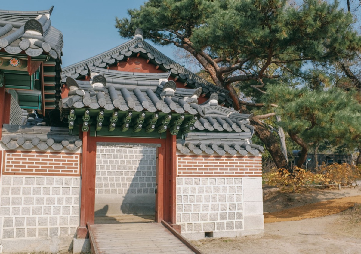 casa tradicional em Seul, Coreia